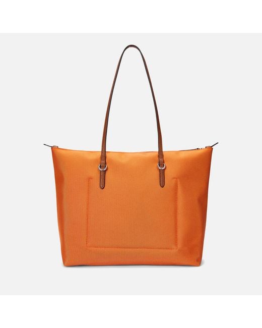 Ralph Lauren Orange Keaton 26 Medium Tote Bag