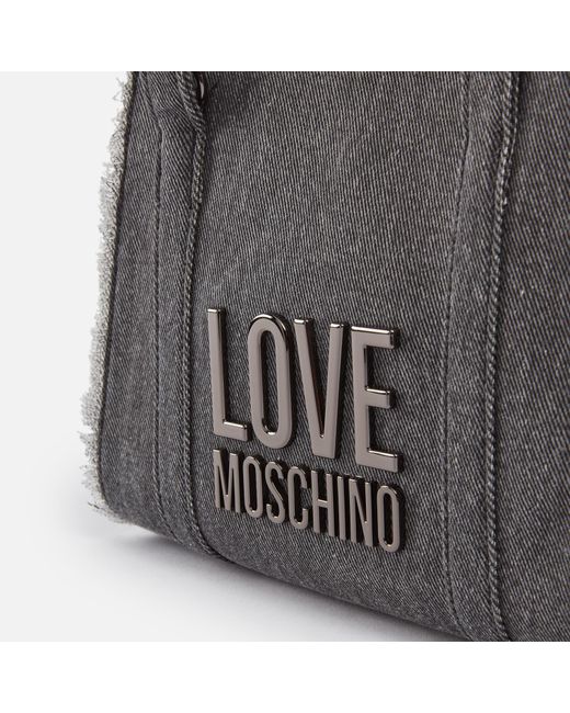 Love Moschino Black Borsa Iconic Denim Tote Bag