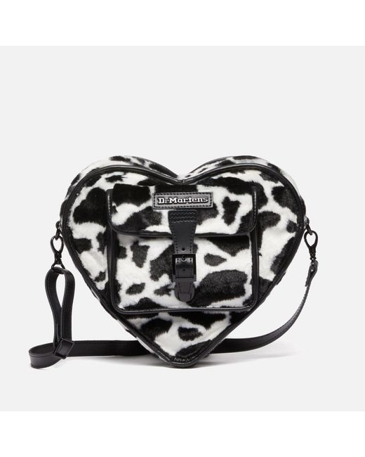 Dr. Martens Black Heart Leather And Faux Fur Backpack
