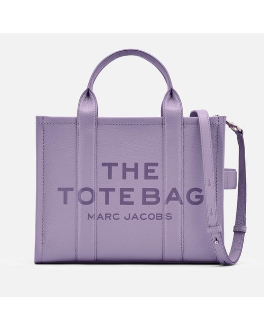 Marc Jacobs Purple The Medium Leather Tote Bag