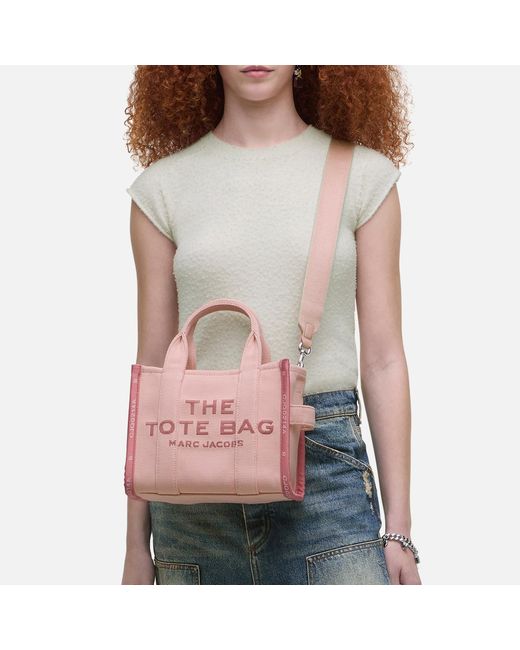 Marc Jacobs Pink The Jacquard Mini Canvas Tote Bag