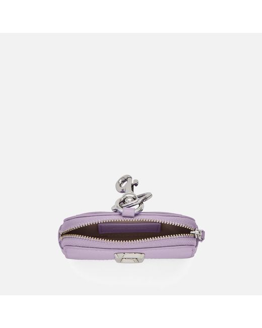 Marc Jacobs Purple Nano Snapshot Charm Leather Pouch