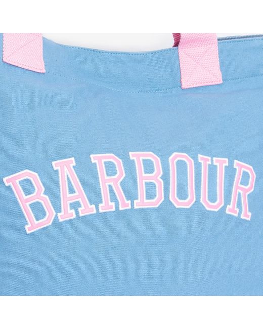 Barbour Blue Logo Cotton Tote Bag