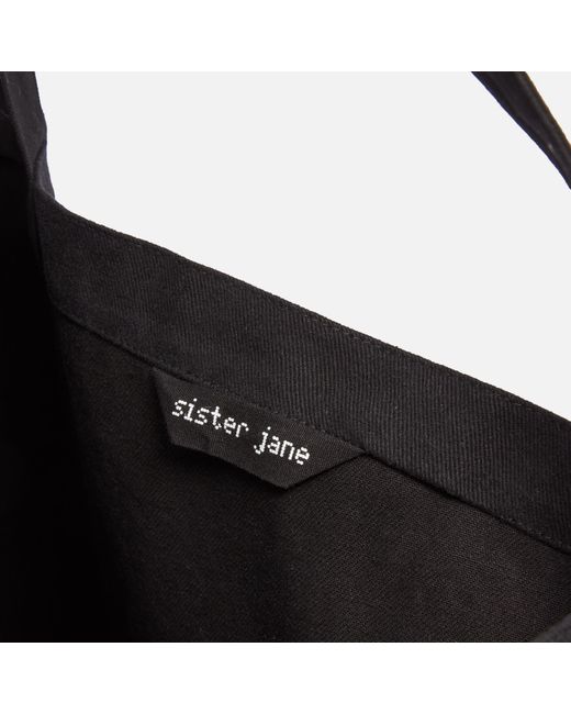 Sister Jane Black Butter Bow Cotton-twill Tote Bag