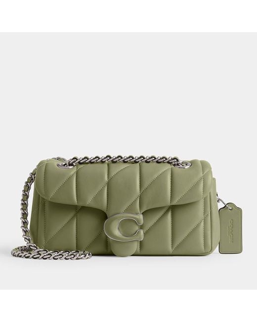 COACH Green Women's Quilted Tabby Shoulder 20