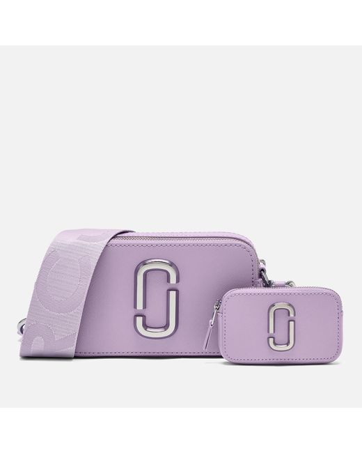 Marc Jacobs Purple Nano Snapshot Charm Leather Pouch