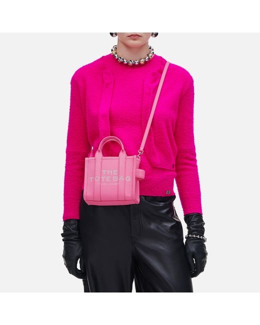 Marc Jacobs Pink The Crossbody Leather Tote
