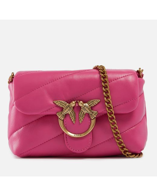 Pinko Baby Love Puff Maxi 1 Quilted Leather Bag in Pink | Lyst