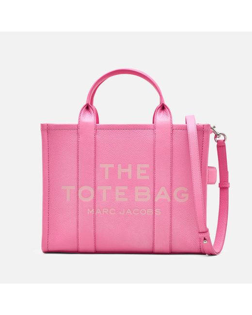 Marc Jacobs Pink The Medium Full-grained Leather Tote Bag