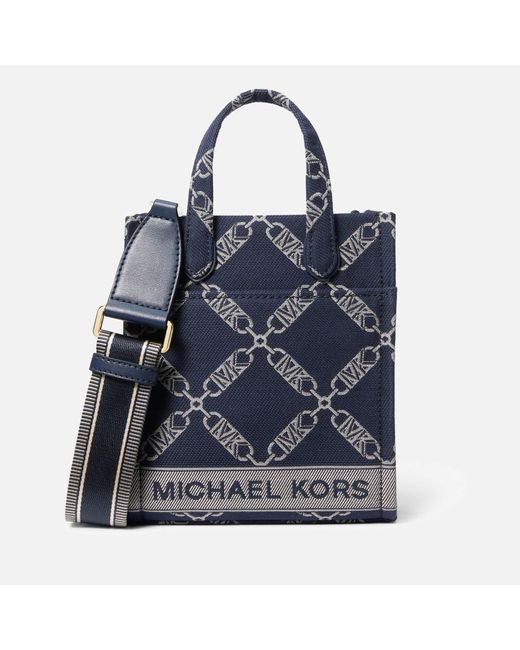 MICHAEL Michael Kors Blue Gigi Small Cotton-blend Tote Bag