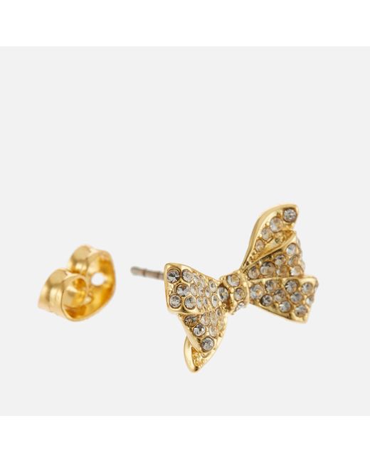 Ted Baker Metallic Barseta Gold-plated Bow Stud Earrings
