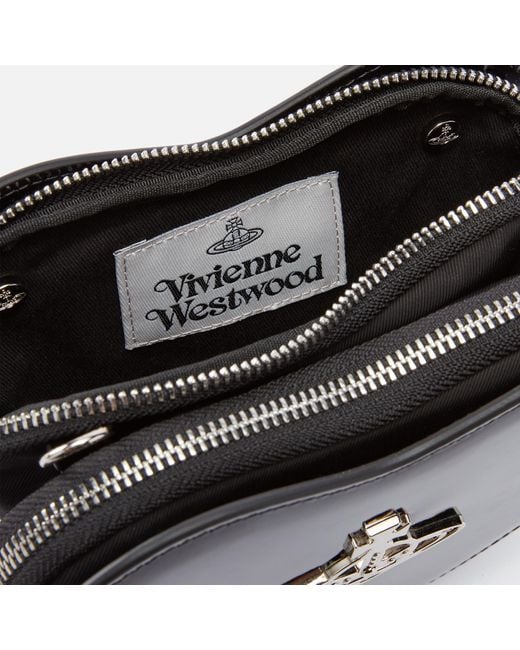 Vivienne Westwood Black Louise Heart Patent-leather Crossbody Bag