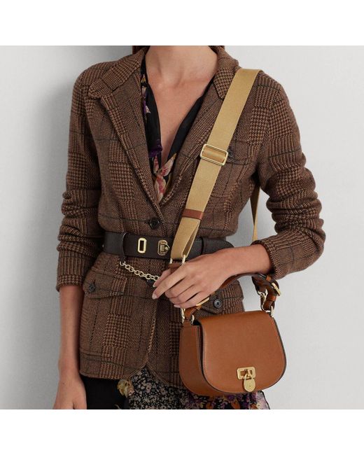 Lauren by Ralph Lauren Tanner Medium Crossbody Bag in Brown Lyst