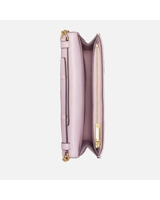 Tory Burch Pink Fleming Soft Leather Chain Wallet