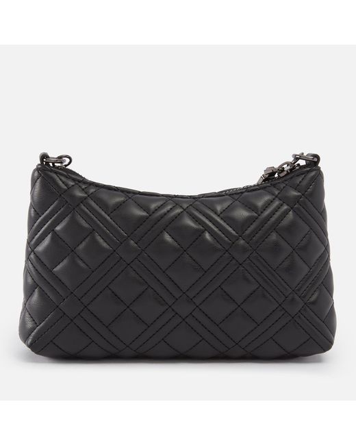 Love Moschino Black Borsa Quilted Faux Leather Shoulder Bag