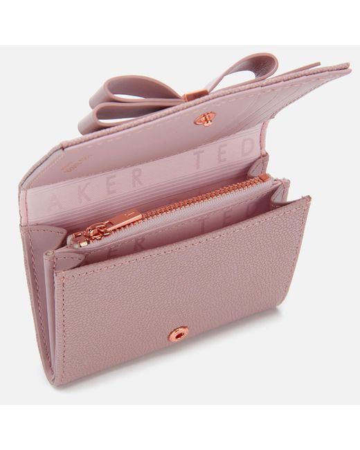 TED BAKER LONDON Sunburst Feather Small Bobble Purse in Pink Trifold Wallet  | eBay