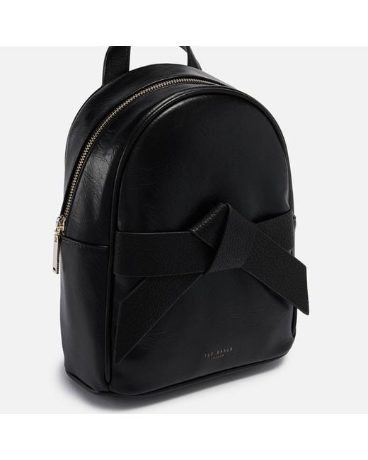Ted Baker Black Jimliya Faux Leather Mini Backpack