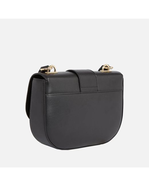 Tommy Hilfiger Black Luxe Faux Leather Crossbody Bag