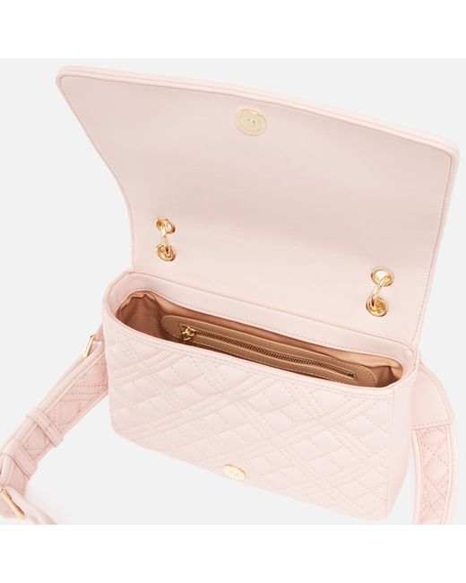 Love Moschino Pink Borsa Quilted Faux Leather Bag