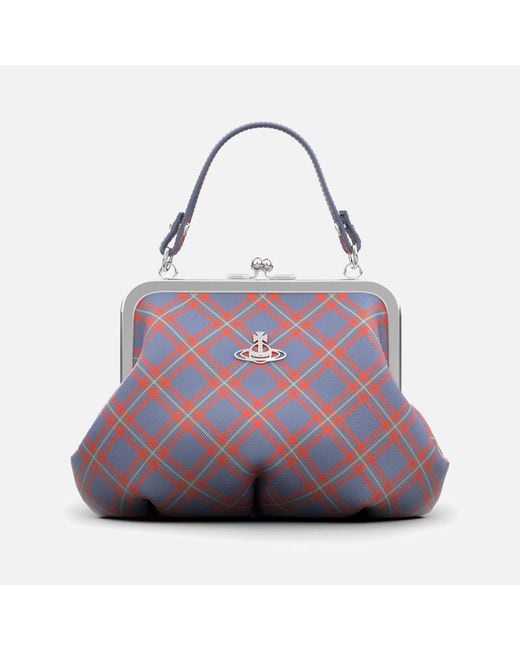 Vivienne Westwood Purple Granny Frame Faux Leather Purse