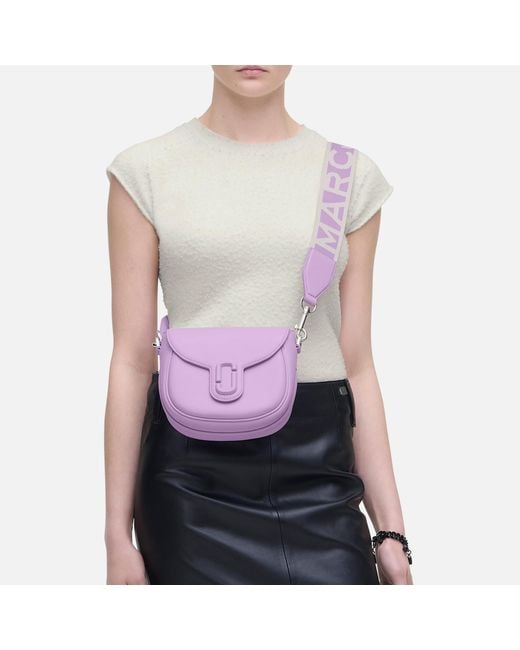 Marc Jacobs Purple The Small Leather J Marc Saddle Bag