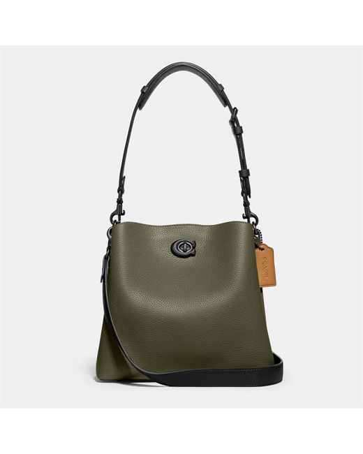 COACH Leather Colorblock Willow Bucket Bag in Green Lyst Australia