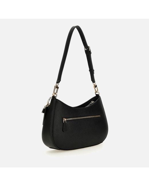 Guess Noelle Top Zip Faux Leather Shoulder Bag in Black Lyst Australia