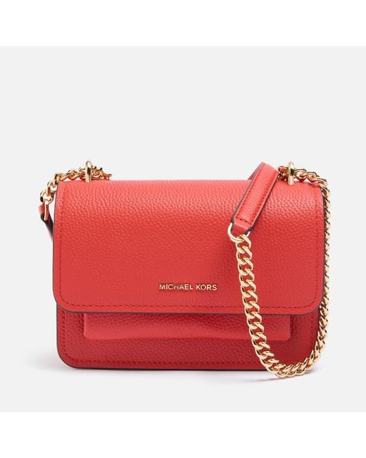 MICHAEL Michael Kors Red Claire Small Leather Crossbody Bag