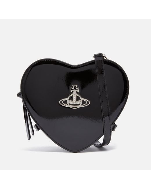 Vivienne Westwood Black Louise Heart Patent-leather Crossbody Bag