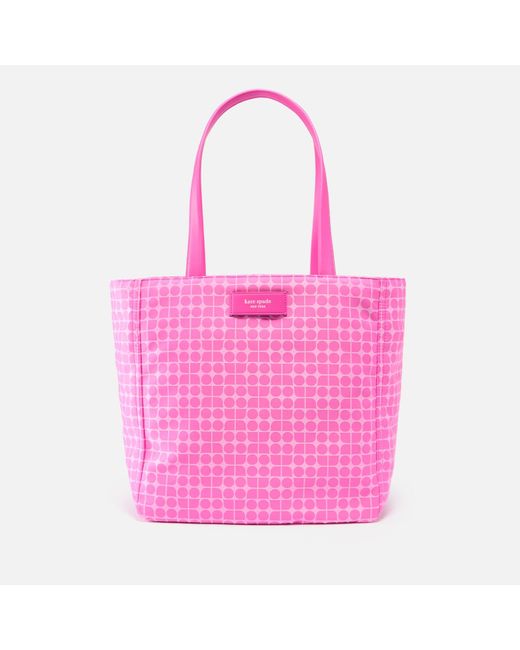 Kate Spade Pink Noel Jacquard Large Tote Bag