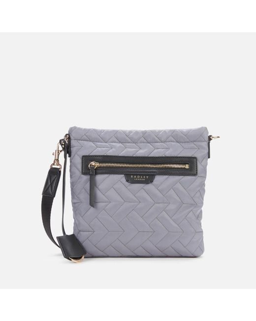 Radley Blue Finsbury Park Quilted Small Ziptop Cross Body Bag