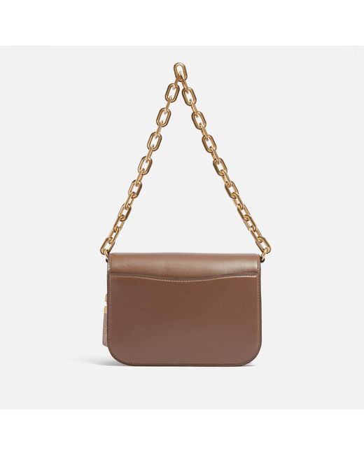 COACH Idol Luxe Refined Calf Bag in Brown | Lyst