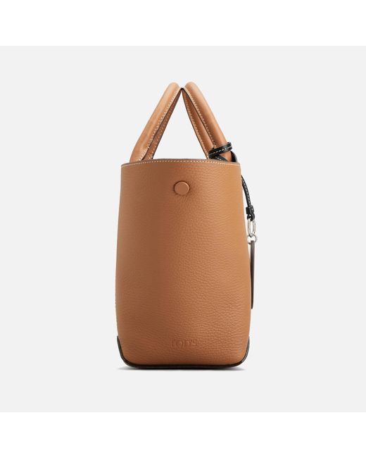 Tod's Natural Cln Large Canvas And Leather Tote Bag