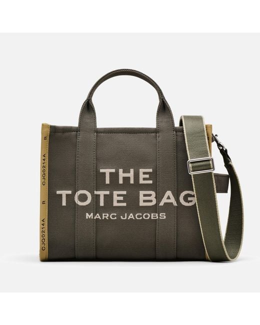 Marc Jacobs Green The Medium Denim-jacquard Tote Bag