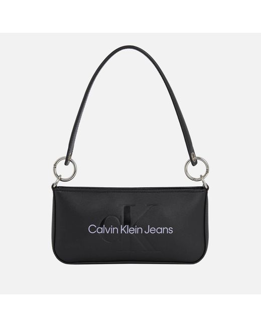Calvin Klein Jeans sculpted shoulder bag in light blue