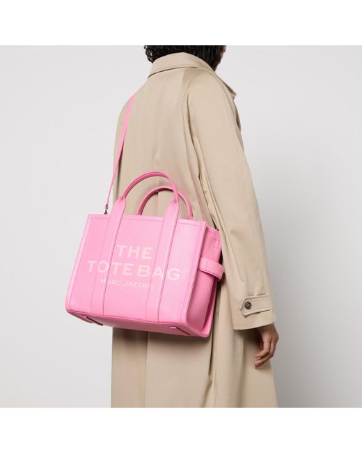 Marc Jacobs Pink The Medium Full-grained Leather Tote Bag
