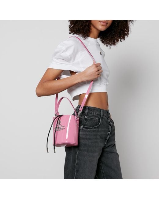Vivienne Westwood Pink Daisy Small Patent-leather Bucket Bag
