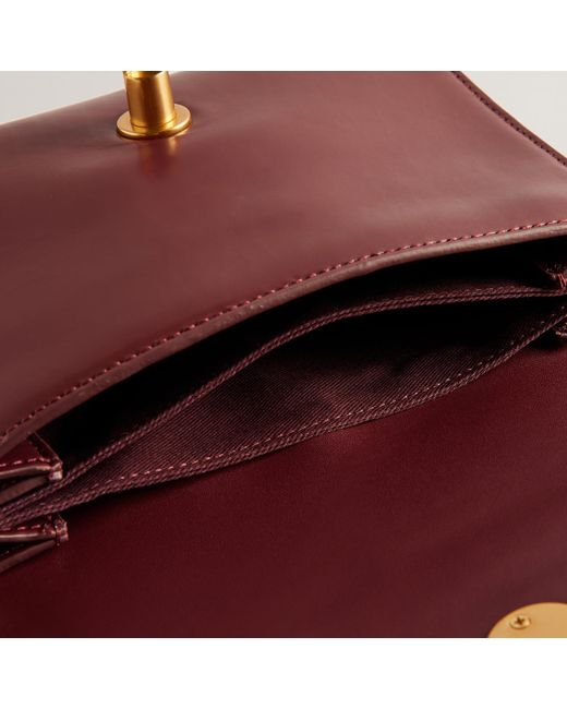 Ted Baker Brown Kkaysa Polished Leather Small Crossbody Bag