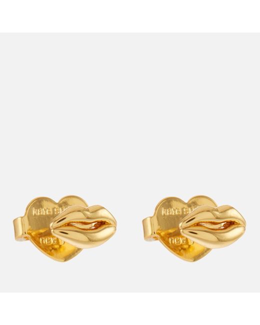 Kate Spade Metallic Mini Lip Gold-tone Stud Earrings