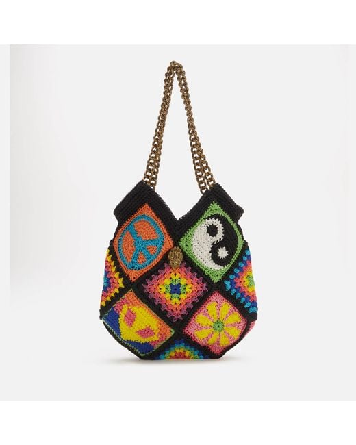 Kurt Geiger Multicolor Crochet Kensington Hobo Bag