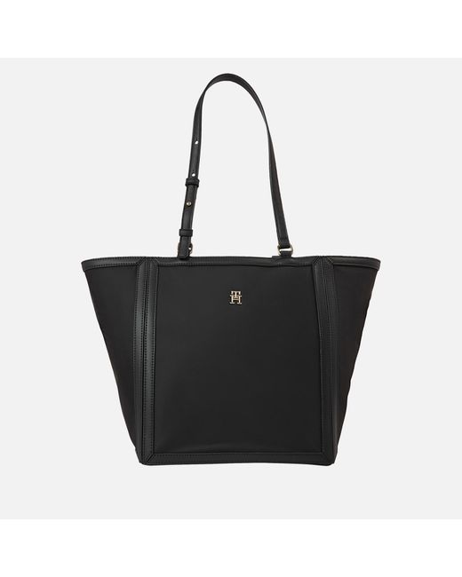 Tommy Hilfiger Black Essential Small Canvas Tote Bag