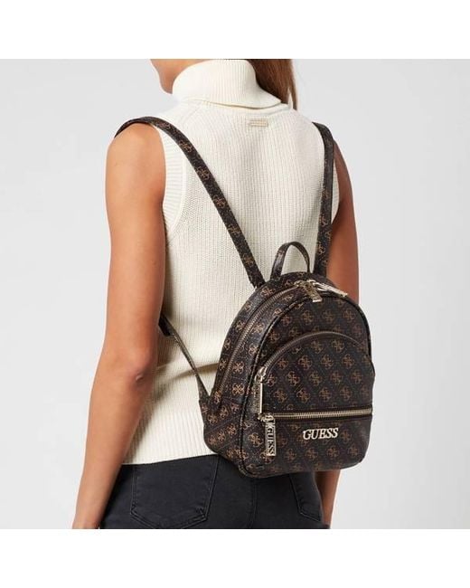 Guess Brown Manhattan Small Backpack