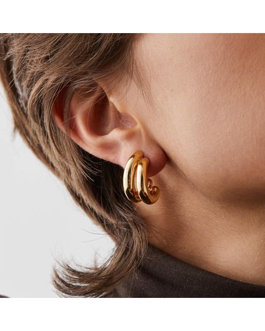 Jenny Bird Metallic Florence Gold-plated Hoop Earrings