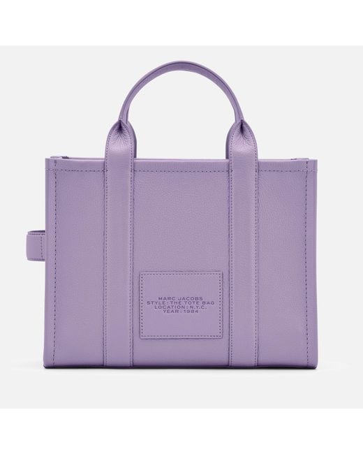 Marc Jacobs Purple The Medium Leather Tote Bag