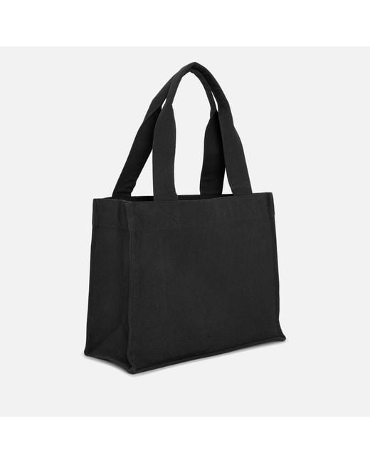 Ganni Black Large Easy Recycled Canvas Tote Bag