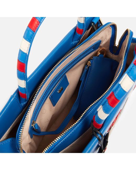 Radley Blue The World Cup Leather Multiway Tote Bag