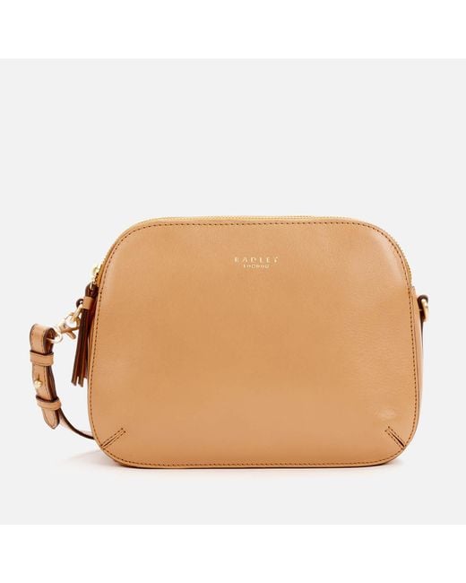 Radley Leather Dukes Place Medium Ziptop Cross Body Bag in Brown