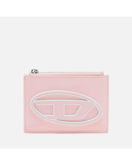DIESEL Pink 1dr Leather Cardholder