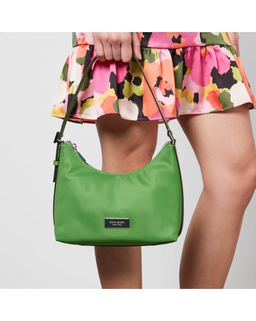 Kate Spade Green Sam Icon Nylon Small Shoulder Bag
