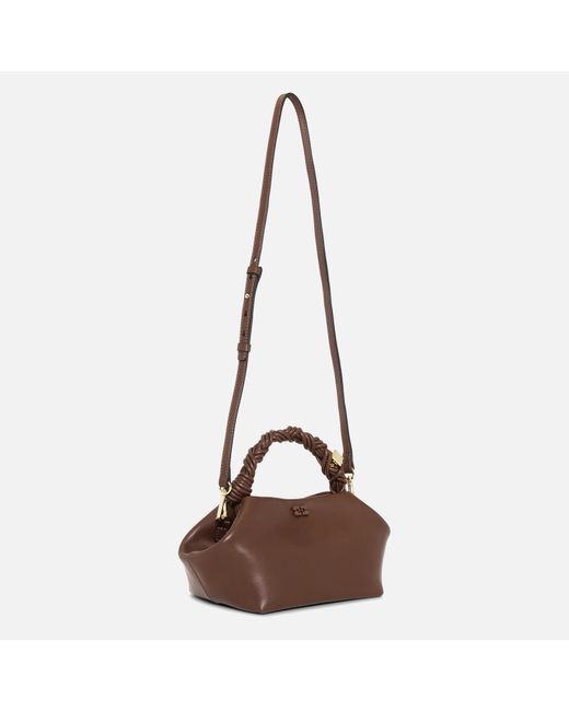 Ganni Brown Bou Recycled Leather Small Bag